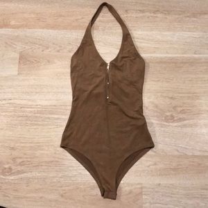 Halter zipper bodysuit size small